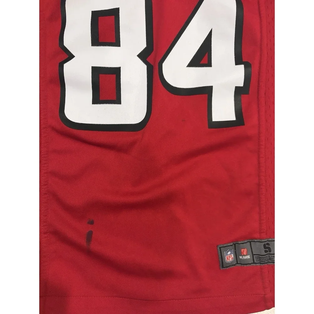 Atlanta Falcons Jersey Youth Small NFL Football White 84 Nike On Field‎ Red
